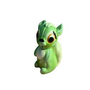 Vintage Lefton Green Ceramic Squirrel Figurine – Mid-Century Charm
